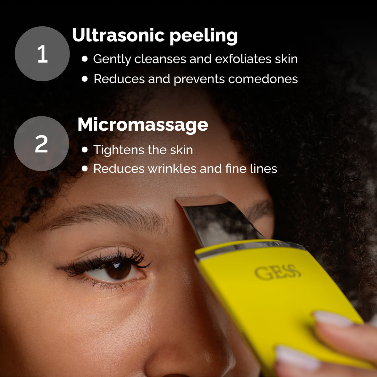 Skin scrubber for Face, GESS SKY Ultrasonic scrubber