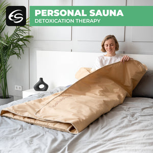 2 Zone Infrared Sauna Blanket for Weight Loss and Detox, 220x180 cm, Infrasauna, EcoSapiens
