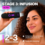 GESS YOU ultrasonic facial cleansing device 3 in 1 — ultrasonic peeling, phonophoresis, face scrubber, pore cleansing from blackheads, care for problem skin and skin with acne